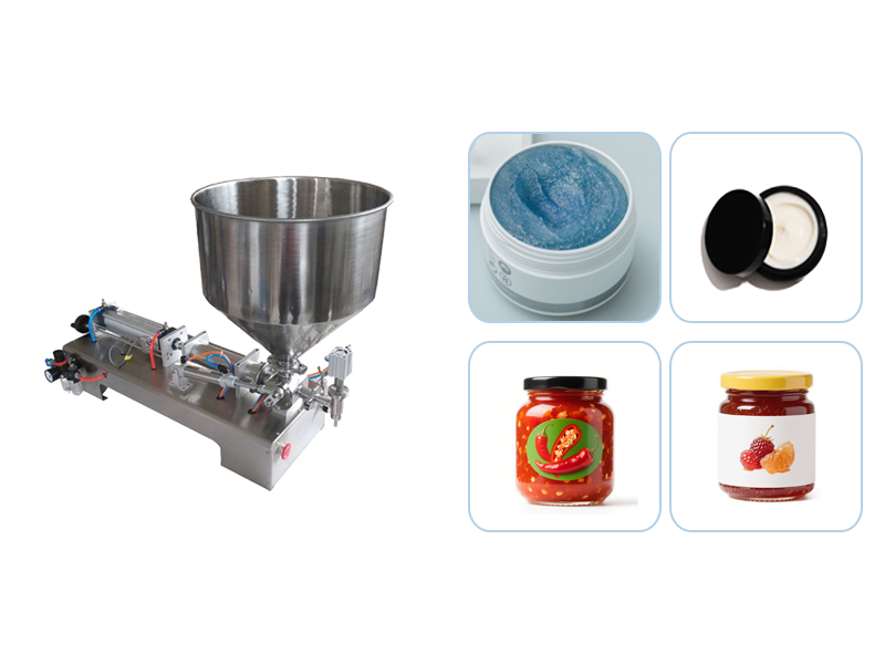 半自动膏体灌装机：气动精准计量，无滴漏易清洗